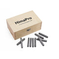 HimaPro Letter and Number Stamp Set 36pcs 40Cr Alloy Steel Metal Stamp Number & Letter Punch Set in a Wooden case (6mm 1/4 Inch)