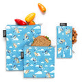 Simple Modern Bluey Reusable Snack Bags for Kids, Girls, Boys | Food Safe, BPA & Phthalate Free Polyester Zip Pouches | Washable & Refillable Sandwich Bag | Ellie Collection | 3 pack | Bluey Sky