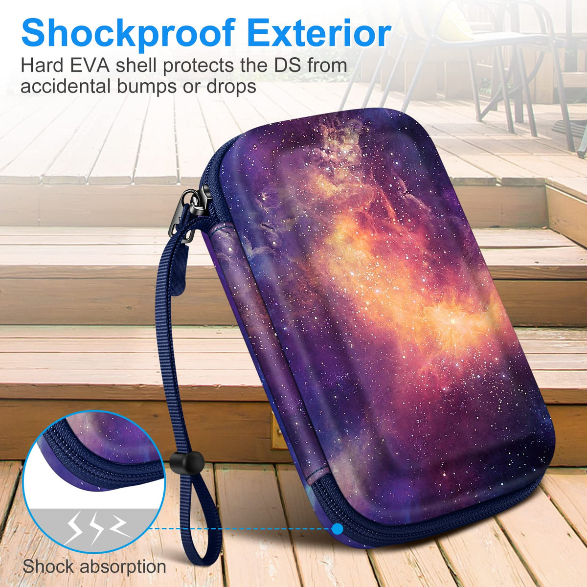 Fintie Carrying Case for Nintendo New 2DS XL LL/New 3DS / 2DS / 3DS XL LL, Protective Hard Shell Portable Travel Cover Pouch with Game Card Slots & Inner Pocket, Galaxy