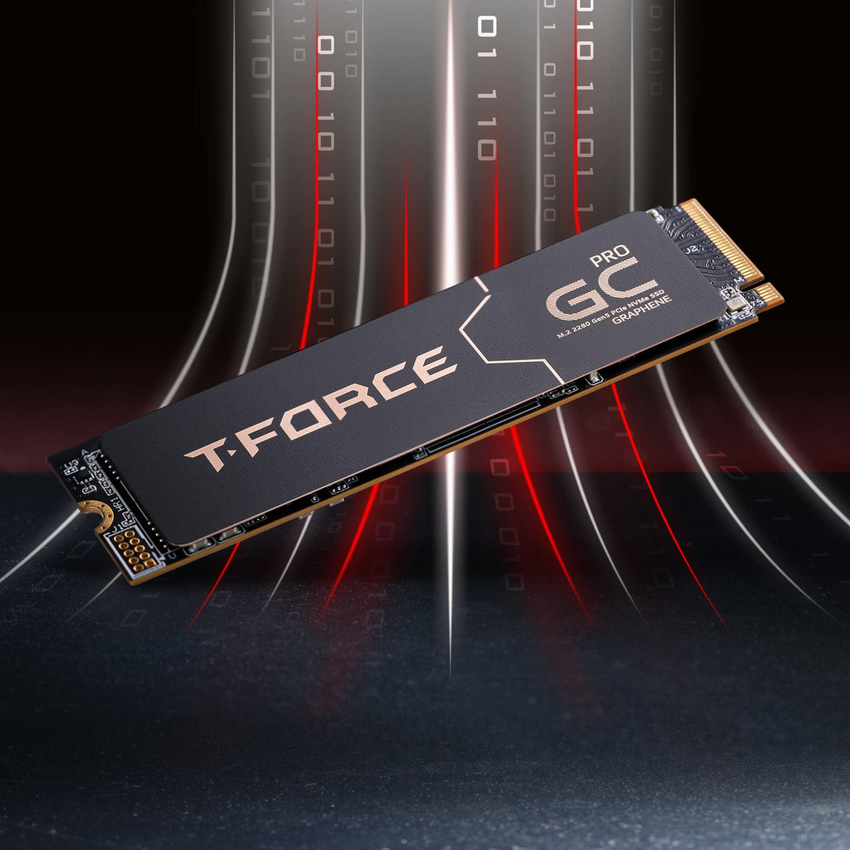 TEAMGROUP T-Force GC PRO 2TB Graphene Heatsink DRAM SLC Cache 3D TLC NAND NVMe InnoGrit PCIe Gen5x4 M.2 2280 Gaming Internal SSD Read/Write 12500/11000 MB/s TM8FFL002T0C129