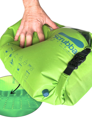 Scrubba Wash Bag Patented Washboard-in-a-BagTM 5 oz Travel Clothes Washer | Pack Light, Wash Anywhere Fast, Internal Washboard, Machine-Quality Wash, Portable, No Electricity, Camping, RV, Cruises