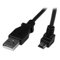 StarTech.com Down Angle Mini USB Cable - 2m - Black - USB A to Mini USB B - USB to Mini USB Cable - Mini USB Charger - USB A to Mini B (USBAMB2MD)