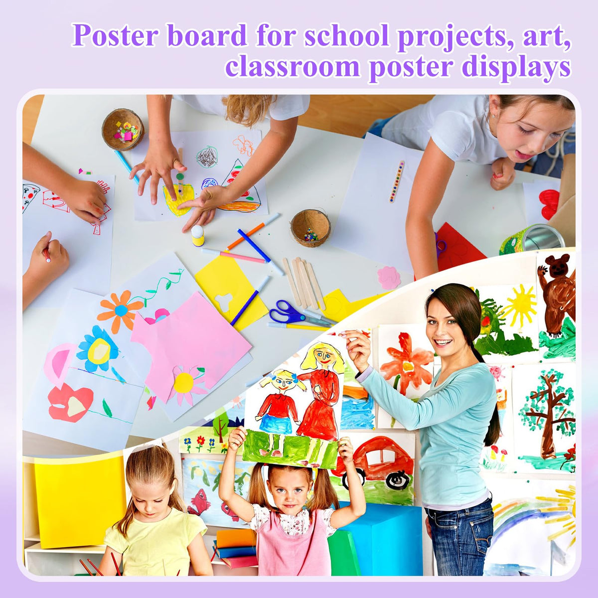 Joyberg 18Pack Poster Board, 11in x 14in White Poster Boards, Posterboard, Poster Board Paper for Crafts, DIY, Drawing