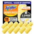 Swiffer Dusters Refill for Cleaning, Feather & Microfiber Duster Disposable Alternative, For Dusting Furniture, Blinds, Ceiling Fans, Walls, Helps Remove Allergens, Heavy Duty, Unscented, 11ct