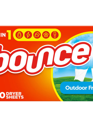 Bounce Dryer Sheets Laundry Fabric Softener, Outdoor Fresh Scent, 240 Count