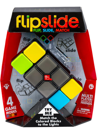Moose Games Flipslide, Handheld Puzzle Game, Travel Toy Ages 8-13 | 4 modes (Speed, Multiplayer, Level, Memory) fast-paced puzzle fun; travel game and great gift for boys and girls ages 8-13