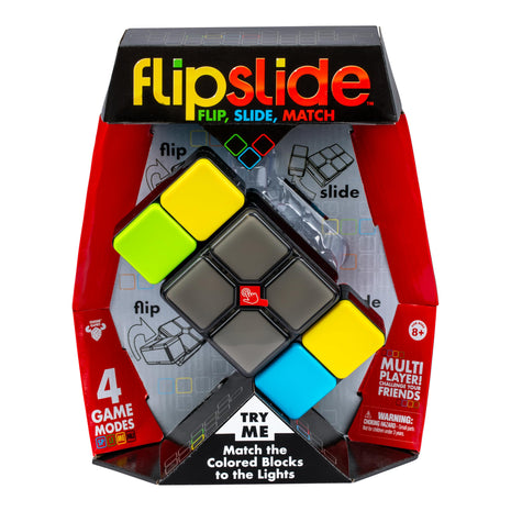 Moose Games Flipslide, Handheld Puzzle Game, Travel Toy Ages 8-13 | 4 modes (Speed, Multiplayer, Level, Memory) fast-paced puzzle fun; travel game and great gift for boys and girls ages 8-13