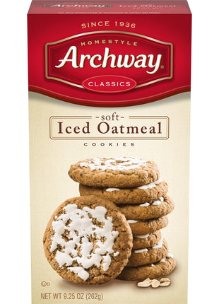 Archway Cookies, Soft Iced Oatmeal Cookies, 9.25 Oz