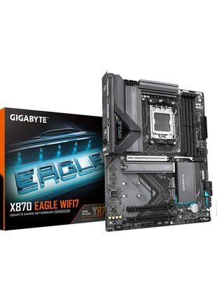 GIGABYTE X870 Eagle WIFI7 AMD AM5 LGA 1718 Motherboard, ATX, DDR5, 4X M.2, PCIe 5.0, USB4, WIFI7, 2.5GbE LAN, EZ-Latch, 5-Year Warranty