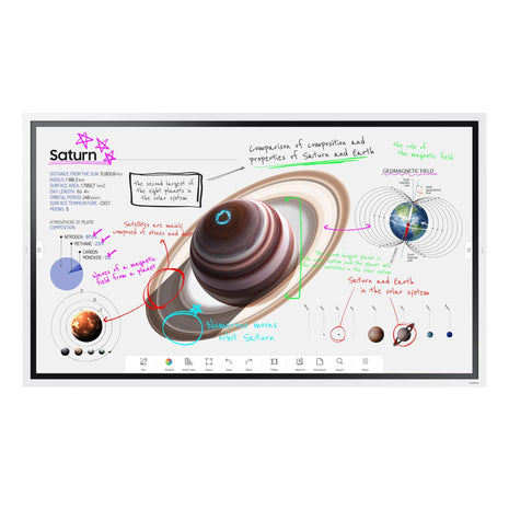 Samsung Pro 65" 4K WMB Interactive Display, SmartView+, Built-in Speakers, Wi-Fi and Bluetooth Embedded, Durable Screen, Universal Pairing, LH65WMBWBGCXZA