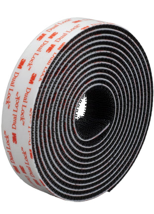 3M Dual Lock Reclosable Fastener TB3550CF, Type 250/250, 1 Roll, Black, 1 in x 10 ft, Industrial Use, Temperature, Moisture, UV Resistant, Snaps Shut, Durable for Repeated Opening and Closing