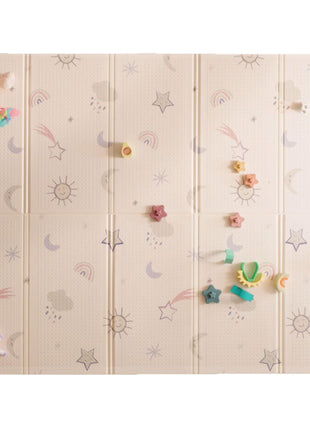 Nuby Reversible Baby Floor Mat - Foldable and Lightweight Baby Play Mat for Floor - Easy Storage and Travel - Stars and Sky