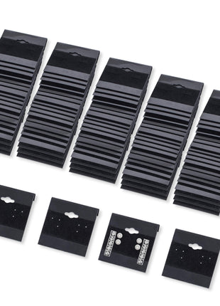 Super Z Outlet Black Velvet Plastic Display Cards for Earrings, Jewelry Accessories, 2 inch x 2 inch (100 Pk)