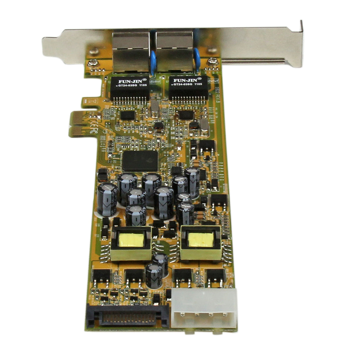 StarTech.com Dual Port PCI Express Gigabit Ethernet Network Card Adapter - 2 Port PCIe NIC 10/100/100 Server Adapter with PoE PSE , TAA (ST2000PEXPSE)
