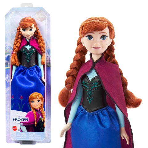 Mattel Disney Princess Dolls, Anna Posable Fashion Doll with Signature Clothing and Accessories, Disney's Frozen Movie Toys