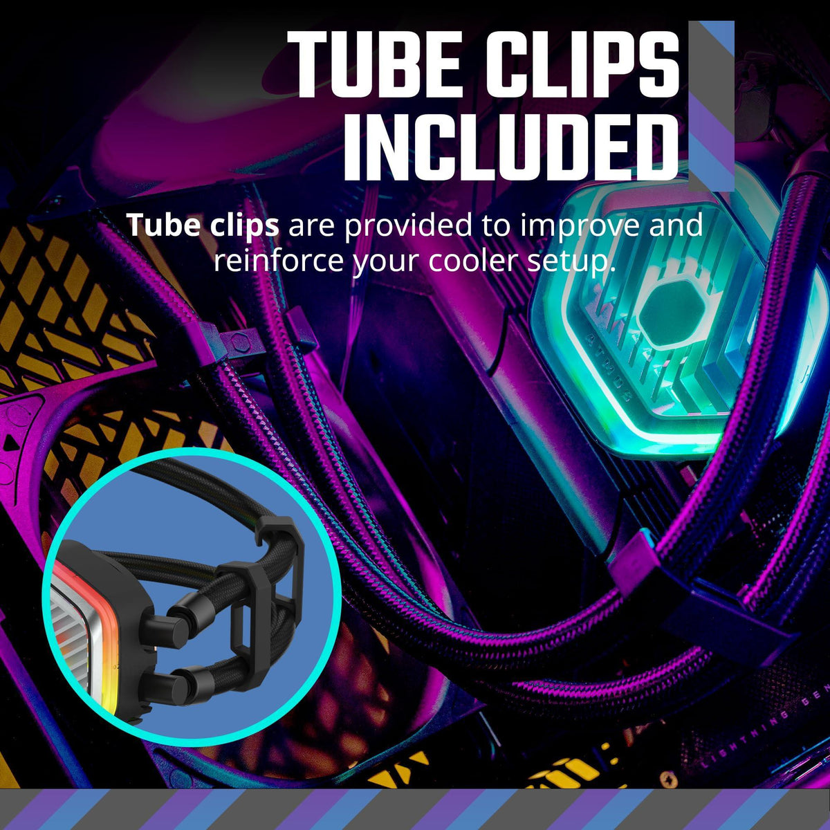 Cooler Master 360 Atmos High Performance Close-Loop AIO Liquid Cooler, R9|i9 Dual Chamber Pump, Customize Cover, Sickleflow Edge PWM, aRGB Lighting, AMD Ryzen AM5|4, Intel LGA 1851|1700 Platform