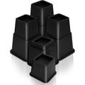 Utopia Bedding - Adjustable Bed Risers 3, 5, 8 Inch – Heavy Duty Furniture Riser Set of 4 for Beds, Couch & Desk – Under Bed Storage & Dorm Room Essential – Supports Up to 1,300 lbs – Black