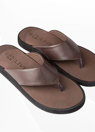 LivEasy Extra Soft Ortho Care Diabetic & Orthopedic Slippers/Doctor Slippers - Men (Brown, UK 7)