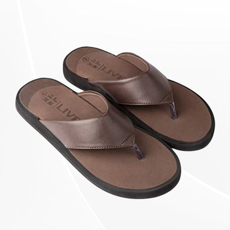 LivEasy Extra Soft Ortho Care Diabetic & Orthopedic Slippers/Doctor Slippers - Men (Brown, UK 7)