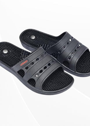 LivEasy Ortho Care Diabetic & Orthopedic Slippers Men Black UK 11