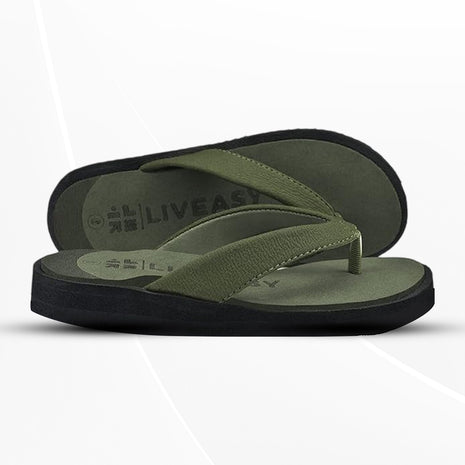 LivEasy Ortho Care Diabetic & Orthopedic Slippers Women Olive Green 6 UK