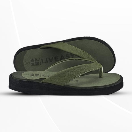 LivEasy Ortho Care Diabetic & Orthopedic Slippers Women Olive Green 8 UK