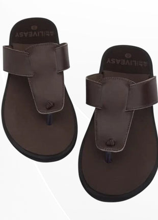 LivEasy Ortho Care Diabetic & Orthopedic Slippers, Light Weight and Comfortable Men Brown 10 UK