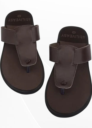 LivEasy Ortho Care Diabetic & Orthopedic Slippers, Light Weight and Comfortable Men Brown 7 UK