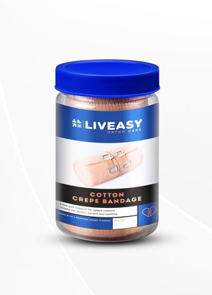 Liveasy Ortho Care Ultra-Soft Breathable Premium Cotton Roll Sports Wrist Wrap Straps - 8 cm X 4 m