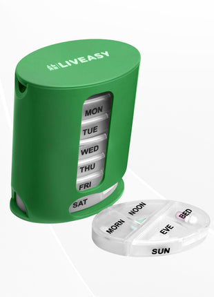 LivEasy Pill Medicine Organiser Horizontal Pill Box for 28 Days or 4 Weeks