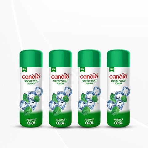 Candid Prickly Heat Powder | Relief from Rashes & Prickly Heat | 120g | Pack of 4