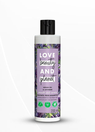 Love Beauty & Planet Argan Oil and Lavender Sulfate Free Smooth and Serene Shampoo 200ml