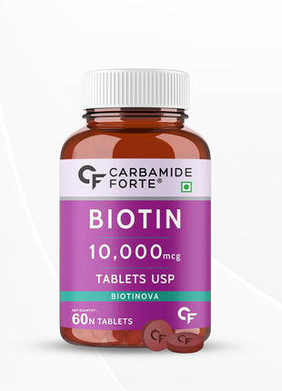 Carbamide Forte Biotin 10000mcg | Hair Vitamins for Men & Women 60 Tablets