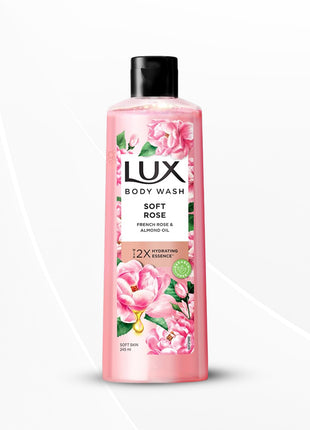 Lux Shower Gel, French Rose Fragrance & Almond Oil Bodywash, For Soft & Glowing Skin, 245 ml
