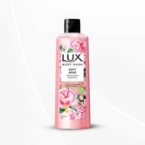 Lux Shower Gel, French Rose Fragrance & Almond Oil Bodywash, For Soft & Glowing Skin, 245 ml