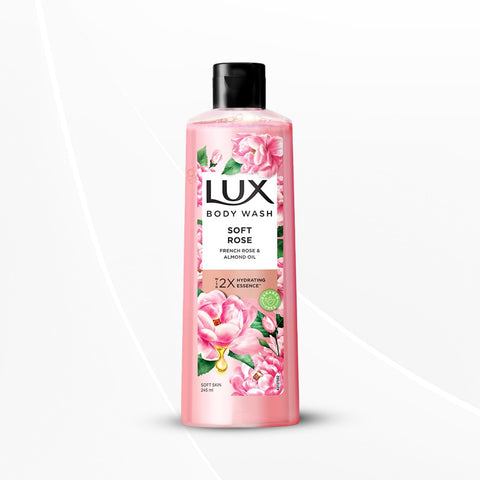 Lux Shower Gel, French Rose Fragrance & Almond Oil Bodywash, For Soft & Glowing Skin, 245 ml