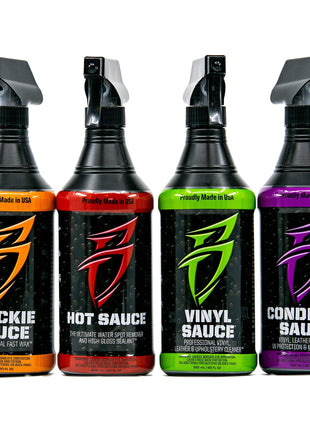 Bling Sauce Boat Cleaning & Detailing Kit for Marine and Automotive, 4-Pack, 20 oz Each