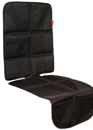 Lusso Gear Car Seat Protector for Baby Car Seat - Thick Padding - Seat Protector Under Baby Car Seat with 2 Mesh Storage Pockets - Black Waterproof Baby Car Seat Protector - Non-Slip Padded Backing