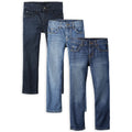 The Children's Place Boys Basic Straight Leg Jeans,Carbon Wash/Deep Blue Wash/Dk Juptier 3 Pack,8