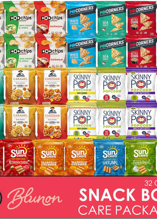 Snacks Variety Pack for Adults - Snack Box Care Package Gift Box - Bulk Healthy Snack Bag Assortment (34 pack)