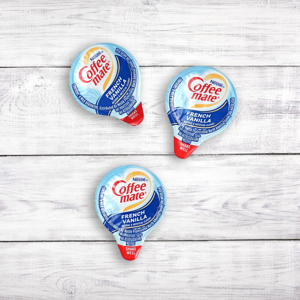 French Vanilla Liquid Coffee Creamer Singles, 50 Cream Singles Serve Box (18.7 Fl Oz.), Coffee Creamer Packets