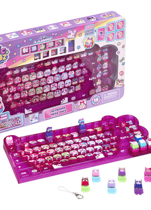 Clickeez Keyboard Mega Pack - The Ultimate Starter Set | Includes Storage Keyboard & 15 with Exclusive Mega Pack Characters | Clickable Collectibles | Ages 6+