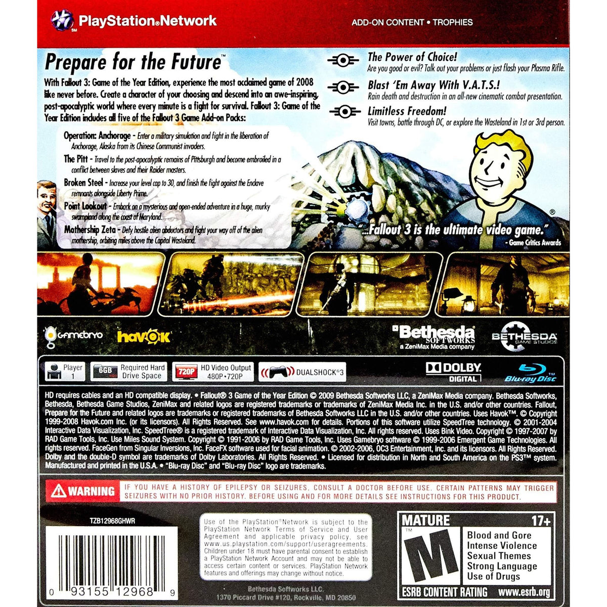 Fallout 3 - PlayStation 3 Game of the Year Edition
