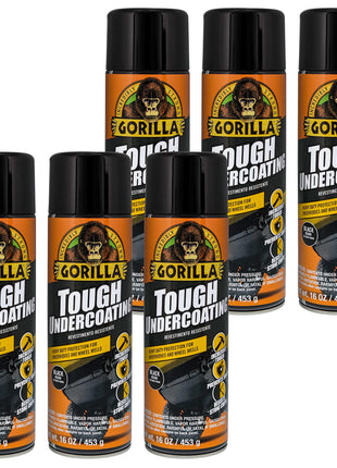 GORILLA Tough Undercoating Black - 16.0 Ounce Aerosol (Case of 6 Cans)