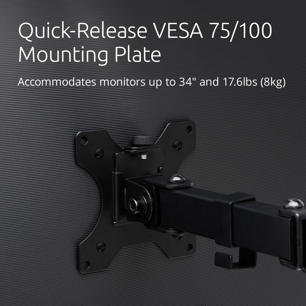 Kensington Dual Monitor Desk Mount, SmartFit Ergonomic Dual Monitor Arm for 2 Monitors Up to 32 inch and 17.6lbs for Office, Home, VESA Mount C-clamp Extended Monitor Stand, Black K55409WW