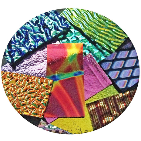 Assorted Dichroic on Black Glass Pieces 96 COE - 4oz