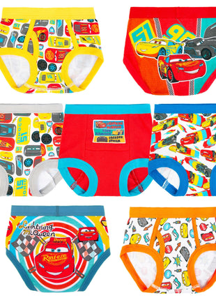 Disney Boys' Pixar Cars Toddler Potty Training Pant & Brief Combo Option, Stickers & Tracking Chart in Sizes 18m, 2t, 3t, 4t