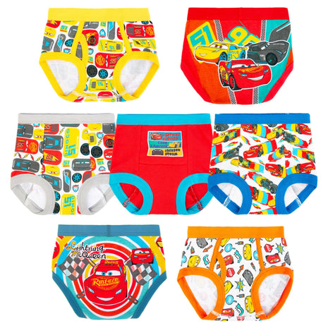 Disney Boys' Pixar Cars Toddler Potty Training Pant & Brief Combo Option, Stickers & Tracking Chart in Sizes 18m, 2t, 3t, 4t