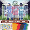 Fantasy Football Draft Board 2025-2026 Season Kit - 6'x4' Large Board, 680 Player Sticker Labels (2025 Rookies + Blank Label), Up to 14 Teams 20 Rounds with Schedule, Draft Day Kit