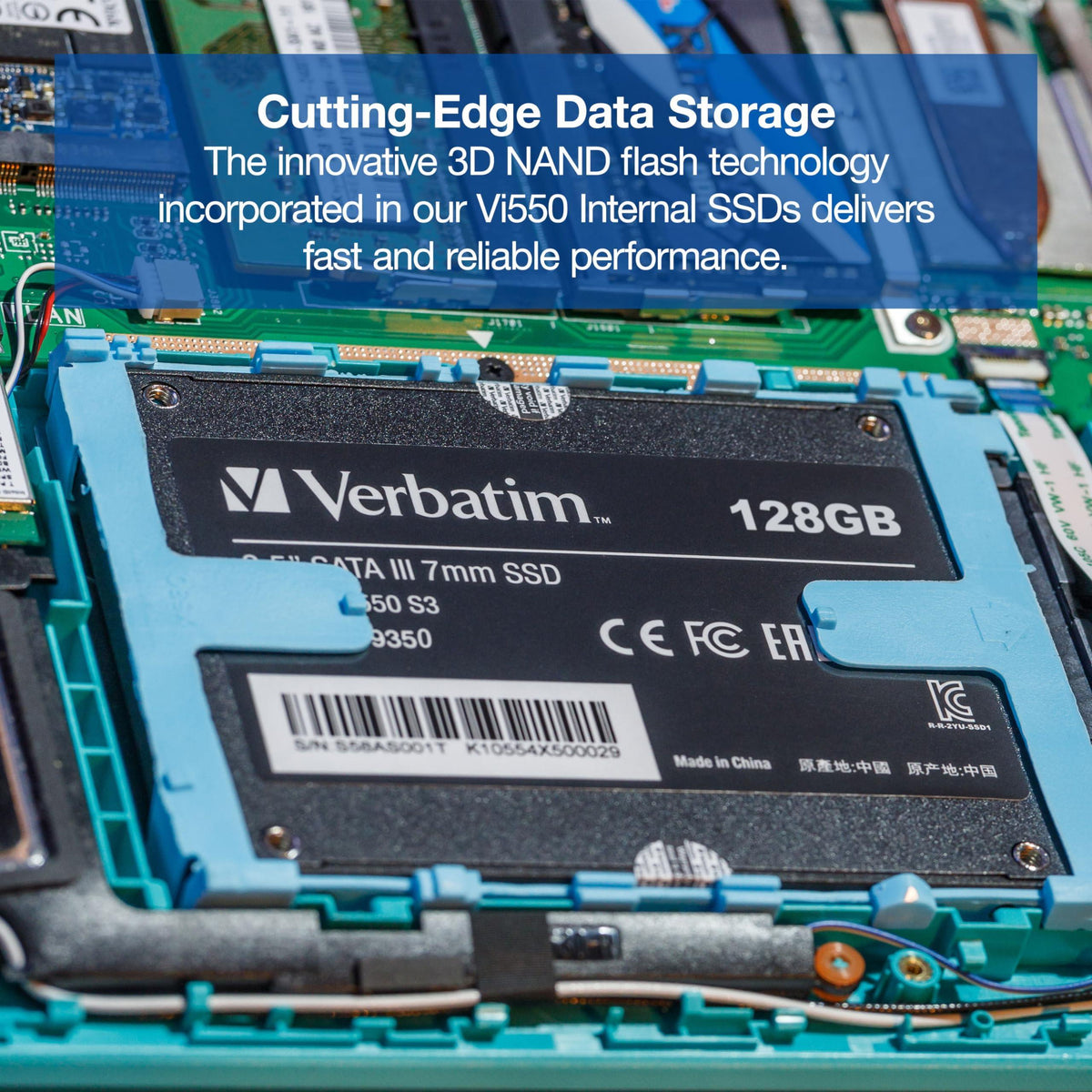 Verbatim 256GB Vi550 2.5" Internal Solid State Drive SSD SATA III Interface with 3D NAND Technology